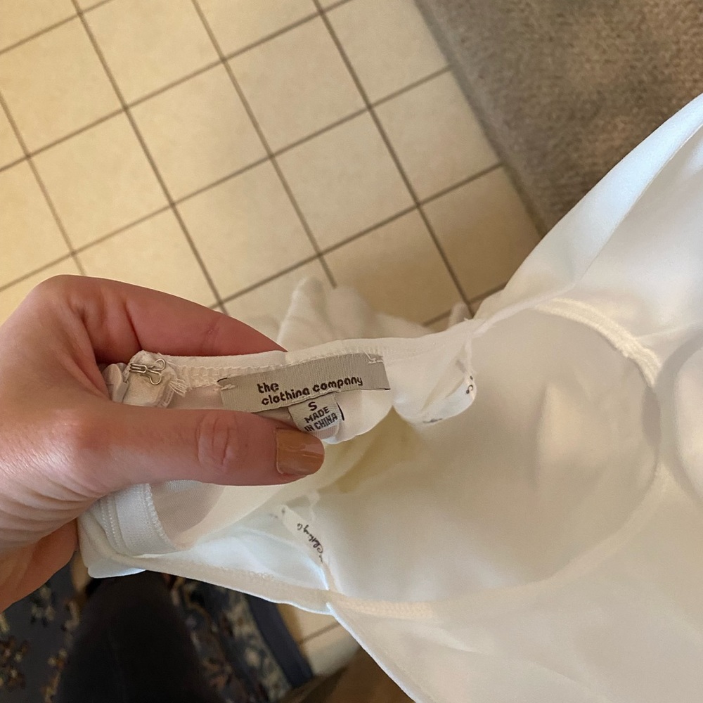 White Engagement Dress Short wore once size S